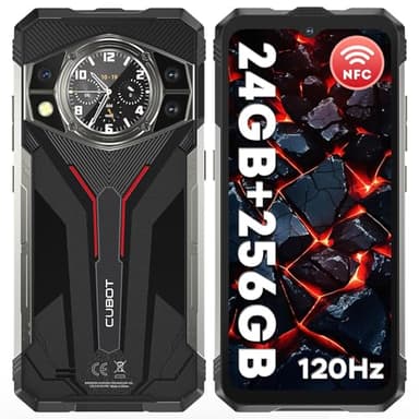 CUBOT Kingkong AX Rugged Smartphone Android 14,24GB+256GB/1TB-TF,Octa-core,5100mAh/33W,100MP+32MP Fotocamera,120Hz & 6.58” FHD/1.32" Schermo,Telefono Indistruttibile,IP68&69,4G Dual SIM/NFC/GPS/OTG