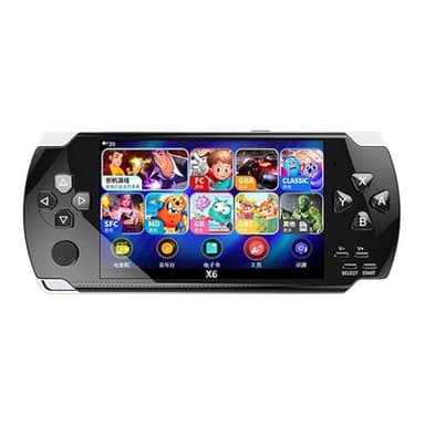 X6 Console di gioco portatile retrò con oltre 1500 giochi integrati, schermo HD da 4,0", 20 emulatori, console emulatore portatile compatibile con uscita TV, riproduzione video e musica (nero)