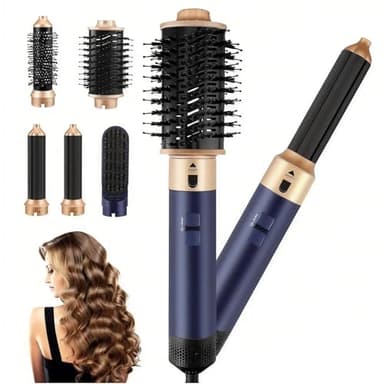 Airstyler, Set 5 In 1 Per Lo Styling Dei Capelli Con Spazzola Ad Aria Calda Ferro Arricciacapelli Automatico E Spazzola Lisciante Aggiungi Volume Liscia Arriccia E Acconcia I Tuoi Capelli