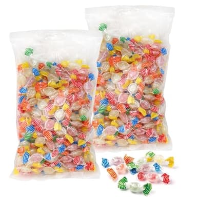 Caramelle Stevia Misto Frutta Senza Zucchero 1KG (2 buste da 500g caduna) Gusti: fragola, arancia, limone, ribes e mela verde