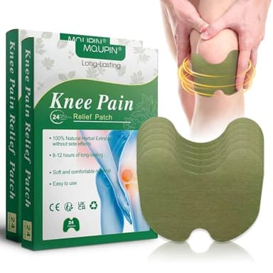 MQUPIN 48 pezzi cerotti per ginocchio,cerotti schiena antidolorifici,cerotti riscaldanti, cerotti muscolari,Cerotti Cervicale, Fasce riscaldanti a Calore Terapeutico per Dolori di Collo, Spalla, Polso