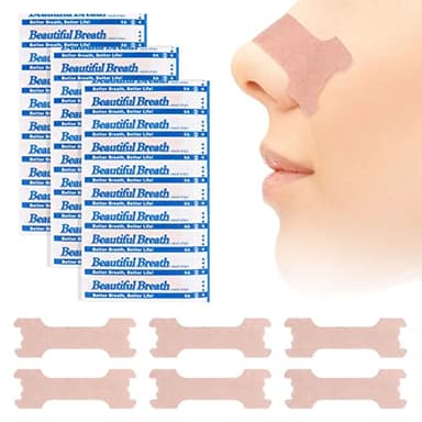 MXTIMWAN 120 Pezzi Cerotti Nasali, Non Russare Cerotti, Cerotti Nasali per Respirazione, Cerotti Antirussamento per Migliore Respirazione, Sonno, Riduce il Russare (66 x 19 mm)