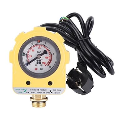 Regolatore di Pressione della Pompa Dell'acqua 220V NPT1/2", 10bar Pressostato di Regolazione Elettronico per Pompa Sommersa per Pozzi Profondi Autoadescanti (Spina Europea)