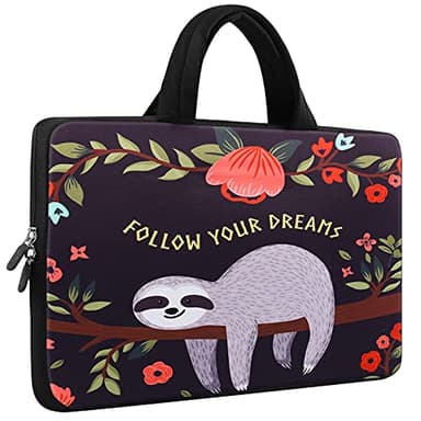 Mibbxea 15-15,6 pollici Borsa per Laptop, Custodia in Neoprene per Computer, Chromebook, Ultrabook, Notebook, Borsa a Tracolla con Maniglia, Compatibile con Dell HP Lenovo ASUS Acer, bradipo, 15-15,6