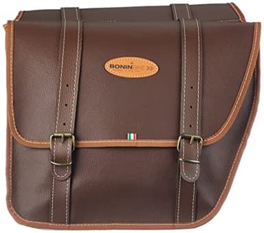 Boninbike Borsa bisaccia Finta Pelle testa di moro lusso