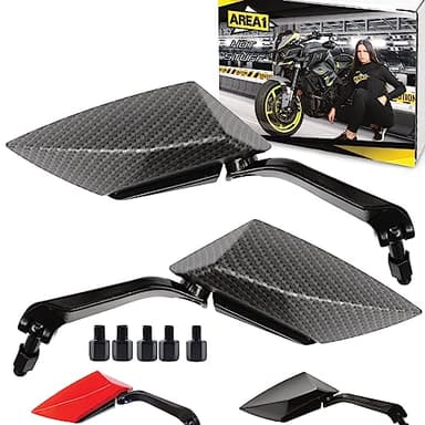 Set di specchietti retrovisori compatibili con Hond-a CBF 500, CBF 600, CBF F Hornet 600, CBF N600 (V30)