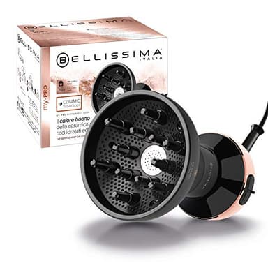 Bellissima Imetec My Pro Diffon Ceramic, Diffusore ad Aria Calda per Capelli Ricci, Tecnologia Ceramica, 700 W, 2 Combinazioni Aria/Temperatura, Asciugatura Delicata Senza Effetto Crespo