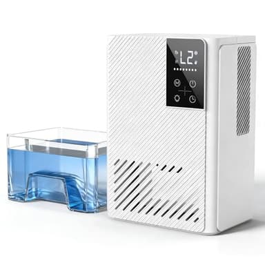 Deumidificatore 2500ML, Deumidificatore Casa Muffa Elettrico, Ultra Silenzioso, Spegnimento Automatico, Purificatore Dell'aria, Contro Umidità e Muffa per Camera da Letto (Nero) (Bianco)