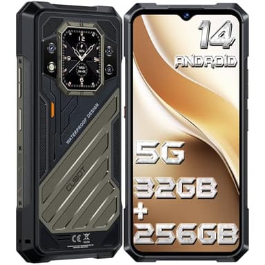 CUBOT Kingkong X Rugged Smartphone 5G Android 14 (2024), 32GB+256GB/1TB Telefono Indistruttibile, 10200mAh(33W) Cellulare Antiurto, 2.4K 6.58” FHD+, 100MP, Doppio Schermo/5G Dual SIM/IP68/NFC/WIFI6