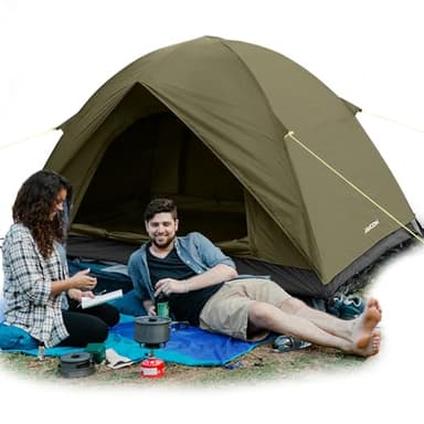 JAICOM Tenda Campeggio, Tenda Ultraleggera 3-4 Stagioni, Anti UV e Impermeabile, Ventilazione a Doppia Porta, Facile da Installare,Ideale per Campeggio, Backpacking, Attività di Vacanza e Famiglie