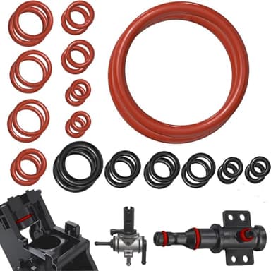 Guarnizioni O-Ring adatta per Macchine da Caffè Saeco,Philips,Set di 30 Pezzi in Silicone per Gruppo di Infusione, Valvola del Vapore e Valvola di Uscita, adatta per Saeco,Philips,Spidem e Gaggia