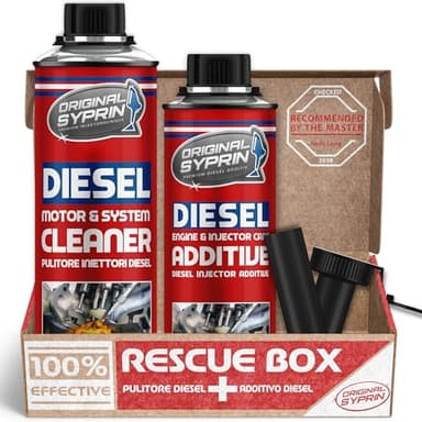 SYPRIN Original Diesel Additivo e detergente per la Cura del Sistema, Pulizia e Lavaggio per iniettori, ugelli di iniezione, filtri antiparticolato Diesel, Dpf - per Prestazioni Estreme