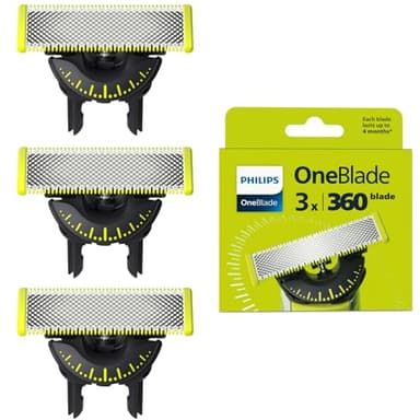 Philips OneBlade Original 360 lame, compatibili con tutti i modelli OneBlade e OneBlade Pro, 3 pezzi (modello QP430/60)
