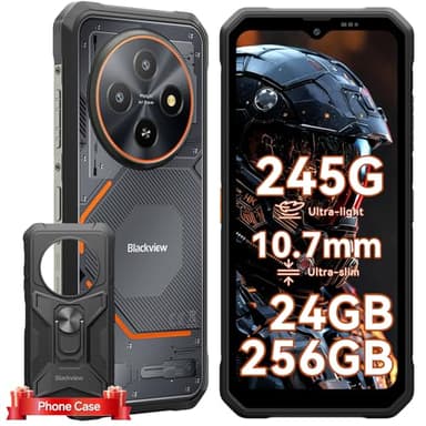Blackview Fort 2 Rugged Smartphone, 10.7mm/245g, 24GB+256GB/2TB Telefono Indistruttibile Android 15, Gemini AI, Display 6,56" HD+ 90 Hz, IP69K Impermeabile Celluare Antiurto, NFC/GPS/2 Anni Garanzia