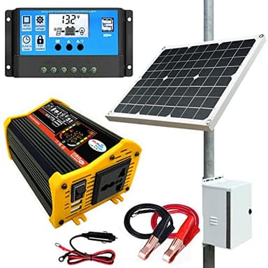 Kit pannello solare da 4000 W con batteria e inverter, sistema di alimentazione off-grid completo per casa, camper, barca, fattoria e capannone, design espandibile, configurazione plug-and-play