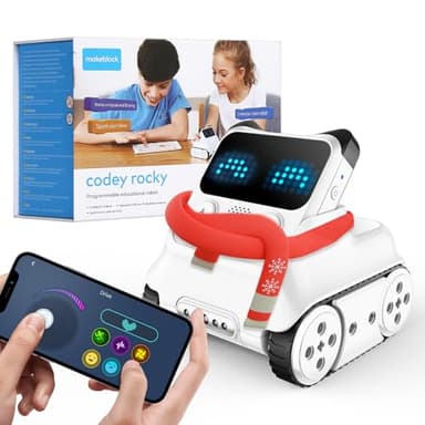 Makeblock Codey Rocky Coding Robot Giocattolo, Emo Robot Intelligente, Stem Robot Programmabile Interattivo Regalo per Bambini 6 Anni+