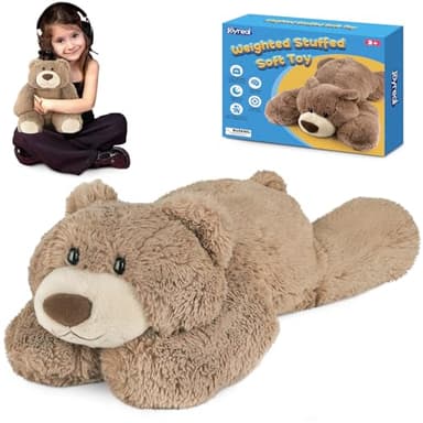 Joyreal 1.5 kg Orsetto Ponderato per I'ansia, Sollievo Dall'ansia per Gli adulti, Orsetto in peluche ponderato, Giocattoli Sensoriali per l'autismo, Animale di Peluche Ponderato 1.5 kg