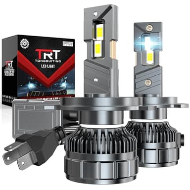 Tongruiting H4 LED Lampadina, 32000LM 130W Auto H4 LED Kit Di Conversione Faro, Luce Bianca 6000K Lampadine Per Fari, Faro Con Doppio Strato Di Raffreddamento Tubo Di Rame Kit Lampadina 12V (2Pcs)