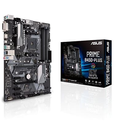 ASUS PRIME B450-PLUS AMD AM4 ATX Scheda Madre con Aura Sync RGB intestazione, DDR4 4400MHz, M.2, HDMI 2.0b, SATA 6Gbps e USB 3.1 Gen 2