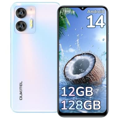 OUKITEL C36 Smartphone Android 14, 12GB RAM e 128GB ROM(1TB Espandibile), Telefono Display LCD HD+ 6.56", Batteria 5150mAh, Fotocamere 13MP, Telefoni Cellulari, Dual SIM 3 Slot/5G-WiFi/GPS/Face ID/OTG