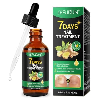 Trattamento Antimicotico Unghie, Trattamento Antimicotico per dita e Unghie dei Piedi Allo Zenzero, Riparazione Unghie Multiuso per Unghie Scolorite e Danneggiate e Unghie dei Piedi Spesse, 60ml