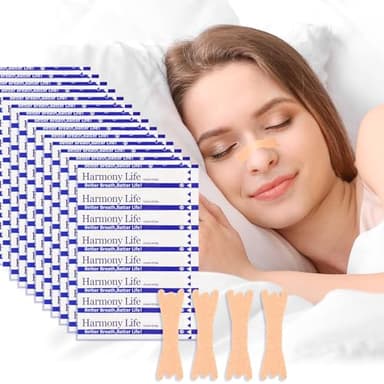 120 Pezzi Cerotti Nasali Antirussamento,Cerotti nasali per facilitare la respirazione,Aiuta a Ridurre il Russare,Allevia Istantaneamente la Congestione Nasale,Migliora il Respirazione,Sonno