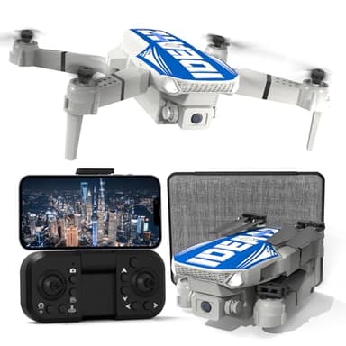 LE-IDEA Drone con Fotocamera 1080P per Adulti, Mini Drone con Doppia Fotocamera, Posizionamento Ottico del Flusso, Modalità Headless, Droni per Principianti, Quadricottero Pieghevole, IDEA12