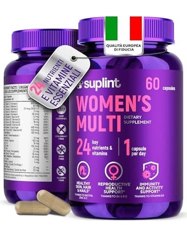 Multivitaminico Completo Donna Alta Potenza - Complesso A-Z con Vitamina B6, Ferro, Zinco & Vitex - 60 Capsule - Integratore Multivitaminico Premium con Multivitamine e Minerali