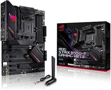 ASUS ROG Strix B550-F Gaming WiFi II Scheda Madre Gaming ATX, AMD B550, Socket AM4, DDR4, PCI 4.0, LAN Intel 2.5Gb, WiFi 6E (802.11ax), 2xM.2, 6xSATA 6GB/s, 2xUSB 3.2 Gen 2, Aura Sync RGB, Nero