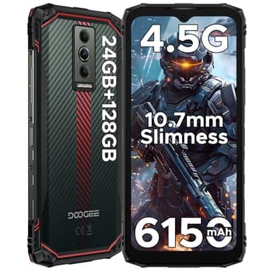 DOOGEE Blade 10 Energy 4.5G Rugged Smartphone, 24GB+128GB/2TB, Octa-core Telefono Indistruttibile, Android 15, 6150mAh Batteria, 6.56" HD+ 90Hz, 16MP+8MP, Widevine L1/GPS/Face ID/NFC