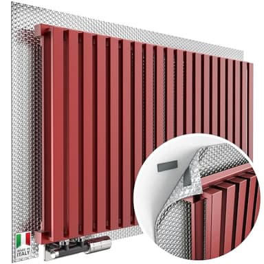 Pannello Isolante per Termosifoni | Isolante Termico e Termoriflettente per Radiatori | 300 x 75 cm | Made in Italy | Sistema di fissaggio Magnetico Anticondensa | Risparmio Energetico e Bollette