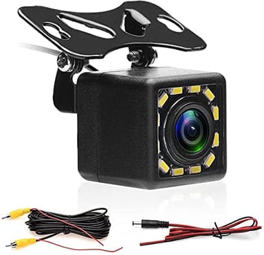 Camecho Telecamera di retromarcia con Super 12 LED Night Vision IP67 Telecamera di retromarcia impermeabile per auto 170° Grandangolare Visioni notturne Telecamere di retromarcia di backup