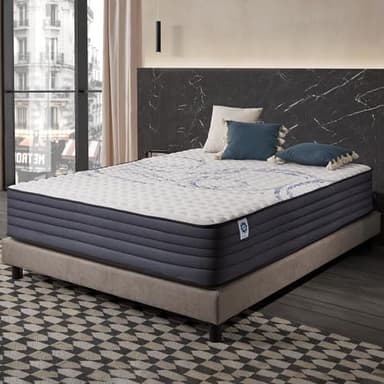 Naturalex - Materasso Matrimoniale 160x200 cm - Altezza 30 cm - Perfectsleep - Schiuma Memory HR, Blue Latex, Ergonomico, Solido, Ipoallergenico - Lato Invernale ed Estivo