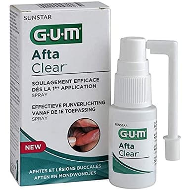 Gum Afta Clear Spray, Sunstar Italiana, Trattamento Afte e Lesioni della Bocca, 15 ml, 15 millilitro, 1