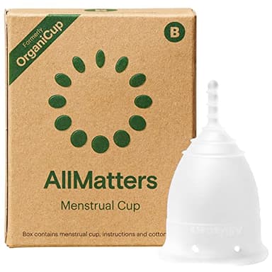 Coppetta Mestruale AllMatters (Precedentemente Nota come OrganiCup) – Taglia B, per Chi Non ha Partorito per Via Vaginale, Premiato