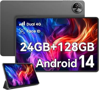 OSCAL 2025 Newest AI Tablet Android 14｜4G LTE Dual SIM｜24GB RAM+128GB ROM｜11 Pollici 120Hz｜7700mAh｜Widevine L1 FHD｜Doppia Fotocamera｜GPS｜Custodia｜PC2.0