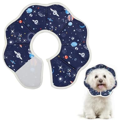 Xiuyer Collare Elisabettiano Cane, Collare Elisabettiano Cane Morbido, Collare Elisabettiano Gatto, Regolabile Morbido, Collare Elisabettiano Traspirante per Cani Dopo Interventi Chirurgici, L, Blu
