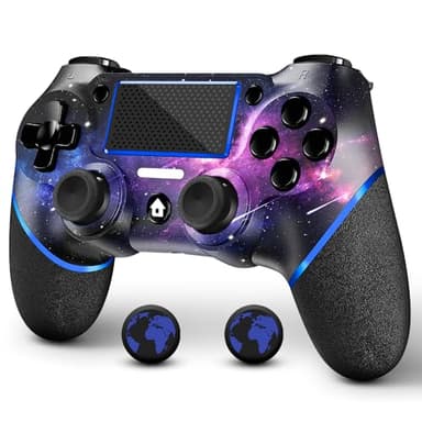 AceGamer Controller Wireless per PS4, controller di gioco compatibile con PS4/Pro/Slim/PC Gamepad con Turbo/Tasto Indietro/Doppia Vibrazione/Sensore Giroscopico Assiale/Touchpanel