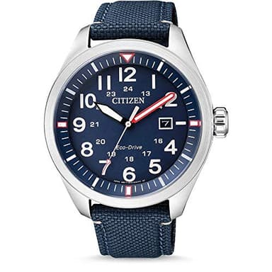 Citizen Orologio Analogo al Quarzo Uomo con Cinturino in Tessile AW5000-16L