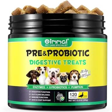 Probiotici Per Cani, Probiotico Digestivo per Cani Enzimi Digestivi, Sistema Immunitario e Supporti per la Salute Generale, Flora Intestinale, Sollievo dal Prurito Allergico