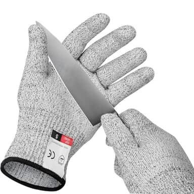 Guanti Anti Taglio - Guanti Antitaglio Cucina, Guanti da Lavoro Antitaglio Livello 5, Guanti Anti Taglio per Alimenti, Guanti Resistenti al Taglio per Sbucciare Ostrici, Intaglio di Legno (L)