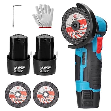 Smerigliatrice Angolare, Weytoll Mini smerigliatrice con Caricatore e 2 Batterie Taglierina per smerigliatrice elettrica da 19500 giri/min