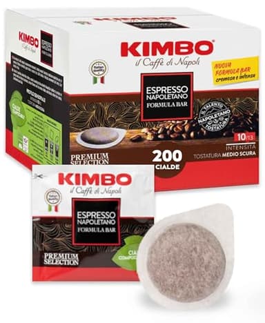 Kimbo Espresso Napoletano - 200 Cialde ESE 44mm con Puro Caffè Torrefatto in Italia