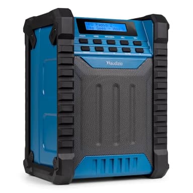 Audizio Temi Radio da Cantiere Dab+ con Batteria - IP54, Bluetooth 5.0, Autonomia 8H, FM, 40 Stazioni Memorizzabili, Ingresso AUX, Ideale per Ascoltare le Tue Stazioni Preferite Durante i Tuoi Lavori