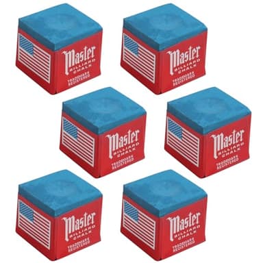 Riybyds 6 Pezzi Gessetti da Biliardo Professionali, Gesso Biliardo Scatola, Gessetti per Stecca da Biliardo di Alta qualità, per Stecche da Biliardo, Migliora Precisione e Durata