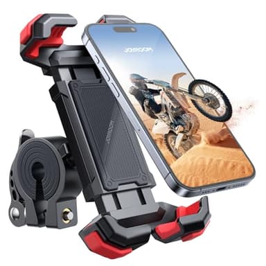 JOYROOM Porta Cellulare Moto,【150km/h Anti-vibrazione & Blocco 1s】Porta Telefono Bici,【360° Drehbar & 5s Montaggio Rapido】Supporto Telefono Moto, Portacellulare Moto Manubrio per 4,7"-6,8" Smartphone