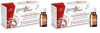 Paladin Pharma Lactofer Integratore Ferment Lattici Probiotici Senza Zucchero - 10 Flaconcini Da 10 Ml, color Rosso, 10 (Confezione da 2)