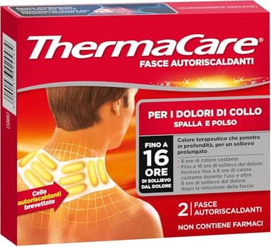 ThermaCare Fasce Autoriscaldanti a Calore Terapeutico per Dolori di Collo, Spalla, Polso, 8 Ore Calore Costante, 2 Fasce Monouso