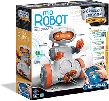 Clementoni Scienza e Gioco Robotics - Mio Robot per Bambini 8+ Anni, Kit di Robotica per Costruire e Programmare Robot, Stimola Abilità Logiche e Tecnologiche, Made in Italy, Lingua Italiana, 19112