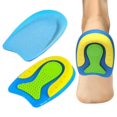 Solette Per Tallone, Talloniera in Gel di Silicone Per Proteggere Gli Speroni Del Tallone, Fascite Plantare, Riduzione Degli Urti e Alleviare il Dolore (1 Paio, L(40-45))